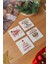Arslat Atölye Christmas Motto Yazılı Bardak Altlığı 4’lü Set Doğal Taş Traverten (10X10 Cm) 2