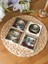 Arslat Atölye Nostaljik Yılbaşı Karpostalı Temalı Doğal Taş Bardak Altlığı 4’lü Set (10X10 Cm) 1