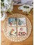 Arslat Atölye Nostaljik Yılbaşı Temalı 4’lü Set Bardak Altlığı Doğal Taş Traverten (10X10 Cm) 1