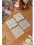 Arslat Atölye Tezzo Desenli 4’lü Set Bardak Altlığı Doğal Taş Traverten (10X10 Cm) 3