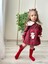 Kız Çocuk Elbise / 2 Toka / Fiyonklu Çorap / Ayıcıklı Full Aksesuarlı 4 Parça Set 4