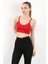 Kadın Askılı Fitilli Fleto Slim Fit Büstiyer Kırmızı - 9027 1