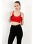 Kadın Askılı Fitilli Fleto Slim Fit Büstiyer Kırmızı - 9027 2