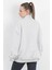 Kadın Paris Nakışlı Yarım Fermuarlı Dik Yaka Oversize Sweatshirt Karmelanj - 9014 4