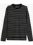 Bisiklet Yaka Uzun Kollu Pamuk Karışımlı Çizgili Sweatshirt 1