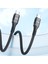 100W 5A E-Mark Çipli Pd Type-C To Type-C Örgülü Hızlı Şarj ve Data Kablosu 1 Metre 2