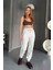 EŞF-09091 Beyaz Iki Iplik Şardonlu Jogger Eşofman 1