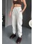 EŞF-09091 Beyaz Iki Iplik Şardonlu Jogger Eşofman 3