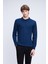 Indigo Regular Fit Düz Polo Yaka Yünlü Triko Kazak 1