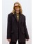 Fitilli Kadife Blazer Ceket Acı Kahve 2