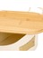 Ahşap Kesme Tahtalı Ekmek Kutusu - Krem - 33 cm 4