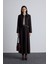 Klasik Kesim Crop Blazer Ceket Acı Kahve 2