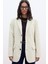 Fitilli Kadife Blazer Ceket Vanilya 4