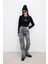 Desenli Gabardin Pantolon Leopar 1