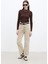 Straıght Yüksek Bel Denim Pantolon Camel 3
