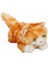 Yatan Sarı Beyaz Kedi Peluş 25 cm 1