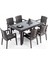 6 Adet Victor Koltuk Rattan Bahçe Balkon Masa Takımı 6 Kişilik Large 90 x 150 cm Camlı Set Pro 1. 1