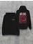 Ac Dc Müzik Grubu Baskılı Kapşonlu Unisex Çift Taraflı Siyah 3 Iplik Sweatshirt Hoodie 1