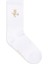 Kadın Simli Cadı Logolu Beyaz Antrenman Tenis Fitness Spor Çorap 2