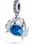 925 Ayar Gümüş Mavi Taşlı Yengeç Sallantılı Charm FBNSMC567 2