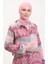 Etnik Desen Düğmeli Kap 0557-04 Pembe Yeşil 3