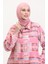 Etnik Desen Düğmeli Kap 0556-03 Pembe 3