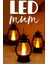 LED Mum Mini Kamp Tipi 3 Adet Pil Dahil Dumansız Alev Ledli Dekor Işığı Siyah PT430 1