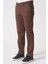 Salvador P1039 Zümrüt Likralı Pamuklu Slim Fit Chino Pantolon Kahve 3