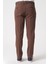 Salvador P1039 Zümrüt Likralı Pamuklu Slim Fit Chino Pantolon Kahve 4