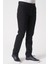 São Paulo P1033 Slim Fit Leo Likralı Pamuklu Tencel Pantolon Siyah 3