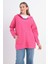 Fuşya-Fermuarlı Sweat Hırka 1