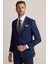 Erkek Lacivert Regular Fit Mono Yaka Yünlü Takım Elbise 3