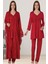 Vişne Sabahlıklı Hamile Lohusa Pijama Takımı 1