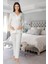 Ekru Hamile Lohusa Pijama Takımı 1