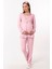Pembe Sabahlıklı Hamile Lohusa Pijama Takımı 3
