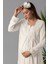Ekru Sabahlıklı Hamile Lohusa Pijama Takımı 5