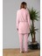 Pembe Sabahlıklı Hamile Lohusa Pijama Takımı 3