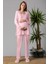 Pembe Sabahlıklı Hamile Lohusa Pijama Takımı 4
