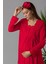 Vişne Tesettürlü Sabahlıklı Hamile Lohusa Pijama Takımı 4