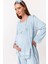 Mavi Sabahlıklı Hamile Lohusa Pijama Takımı 2