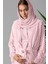 Pembe Tesettürlü Sabahlıklı Hamile Lohusa Pijama Takımı 1