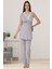 Gri Hamile Lohusa Pijama Takımı 1