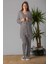 Füme Sabahlıklı Hamile Lohusa Pijama Takımı 1