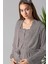Füme Sabahlıklı Hamile Lohusa Pijama Takımı 2