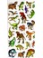 Sticker Kabartmalı Yaldızlı Stiker Çıkartma Etiket (HAA041)-23X12 Cm- Vahşi Dinozorlar 2