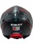 Sw 865 Space Black Red Güneş Vizörlü Full Face Motosiklet Kaskı - L 4