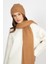 Rtd&vld Unisex Düz Triko Atkı-Bere Takım Camel 1