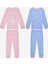Pamuklu Kız Çocuk Bowtiful 2li Çok Renkli Pijama Takımı 1