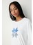 Cute Snowflake Fuzzy Kırık Beyaz Sweatshirt 3