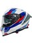 Sw 865 Titan White Blue Red Güneş Vizörlü Full Face Motosiklet Kaskı - M 1